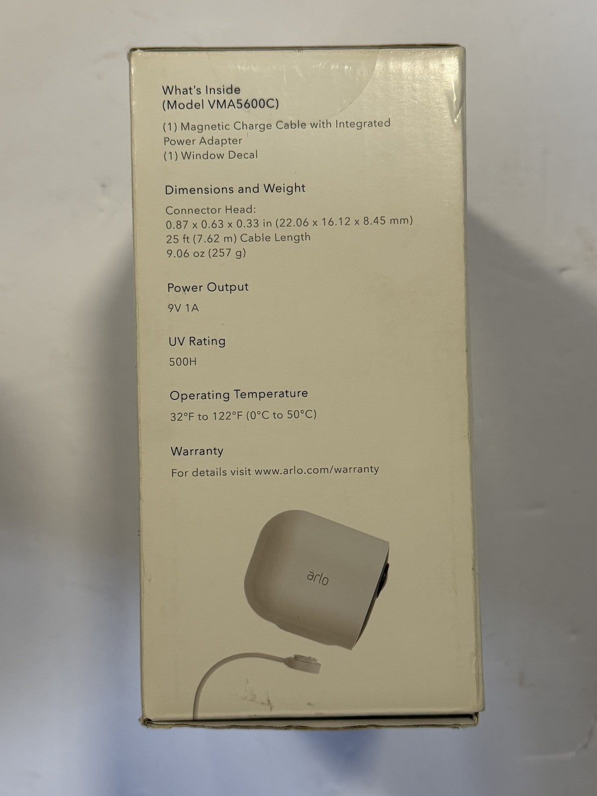 Arlo VMA5600C Outdoor Magnetic Charging Cable 25 Foot NEW Sealed