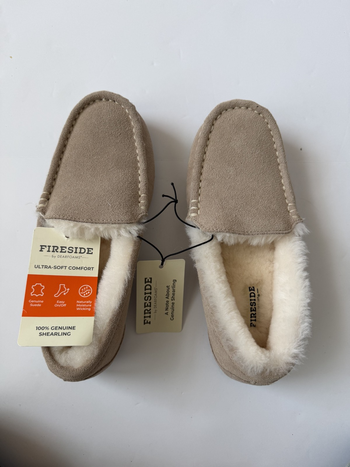 Fireside By Dearfoams Women's Mel Genuine Shearling Moccasin Slipper