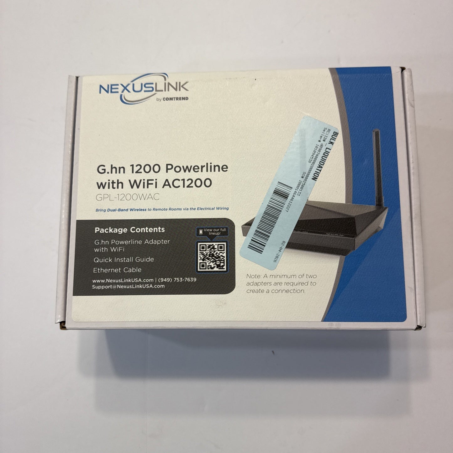 NexusLink G.hn 1200 Powerline With Wifi Ac1200 GPL-1200WAC