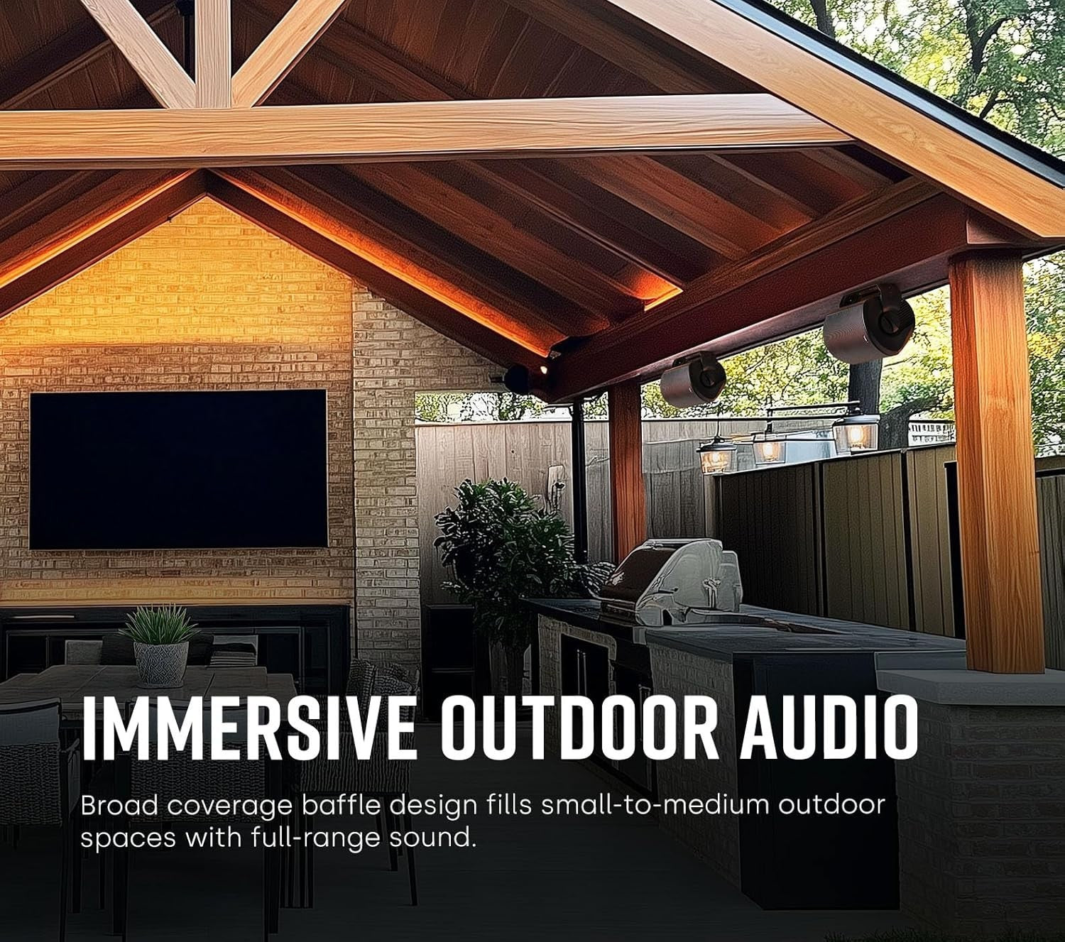 Polk Audio Atrium45 Indoor Outdoor Speakers - Pair of 2 with Mounting Brackets
