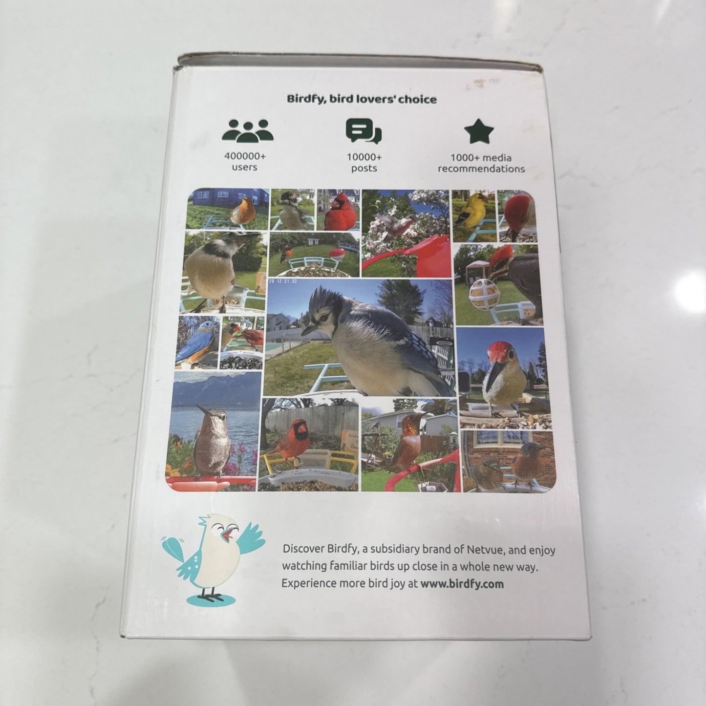 Birdfy Feeder Smart Bird feeder  With 1080P Camera New Blue