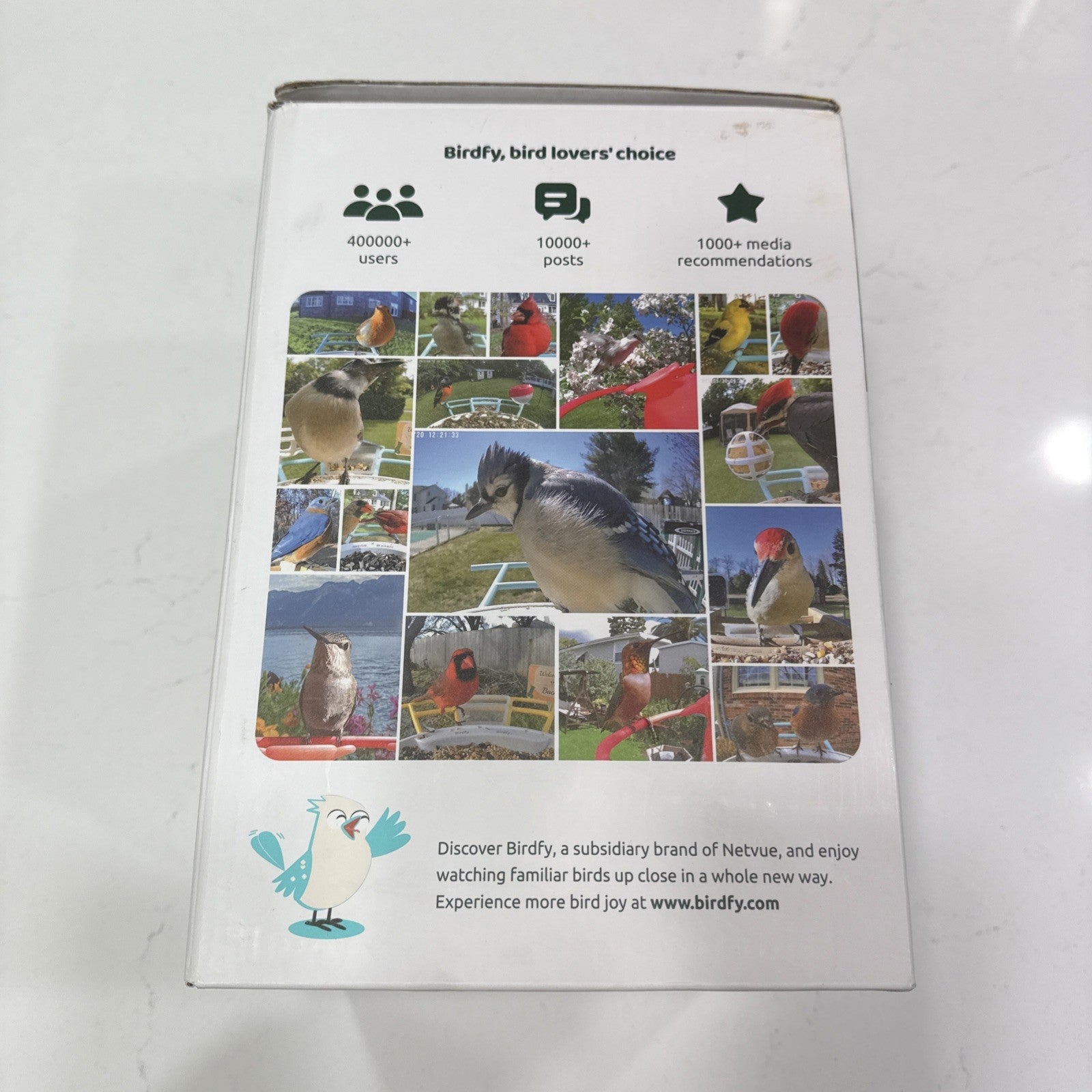 Birdfy Feeder Smart Bird feeder  With 1080P Camera New Blue