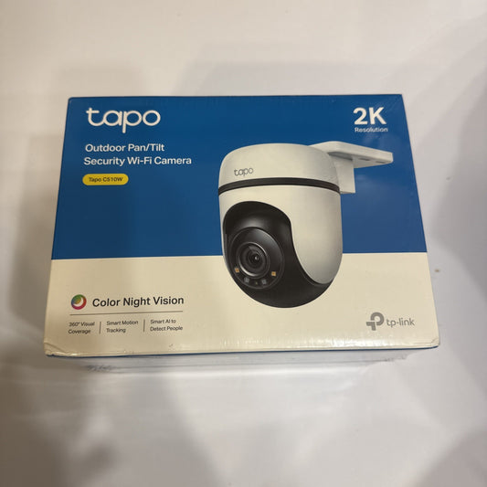 New 2K Outdoor Wired Pan/Tilt Security Camera in White with 360° View and AI ...