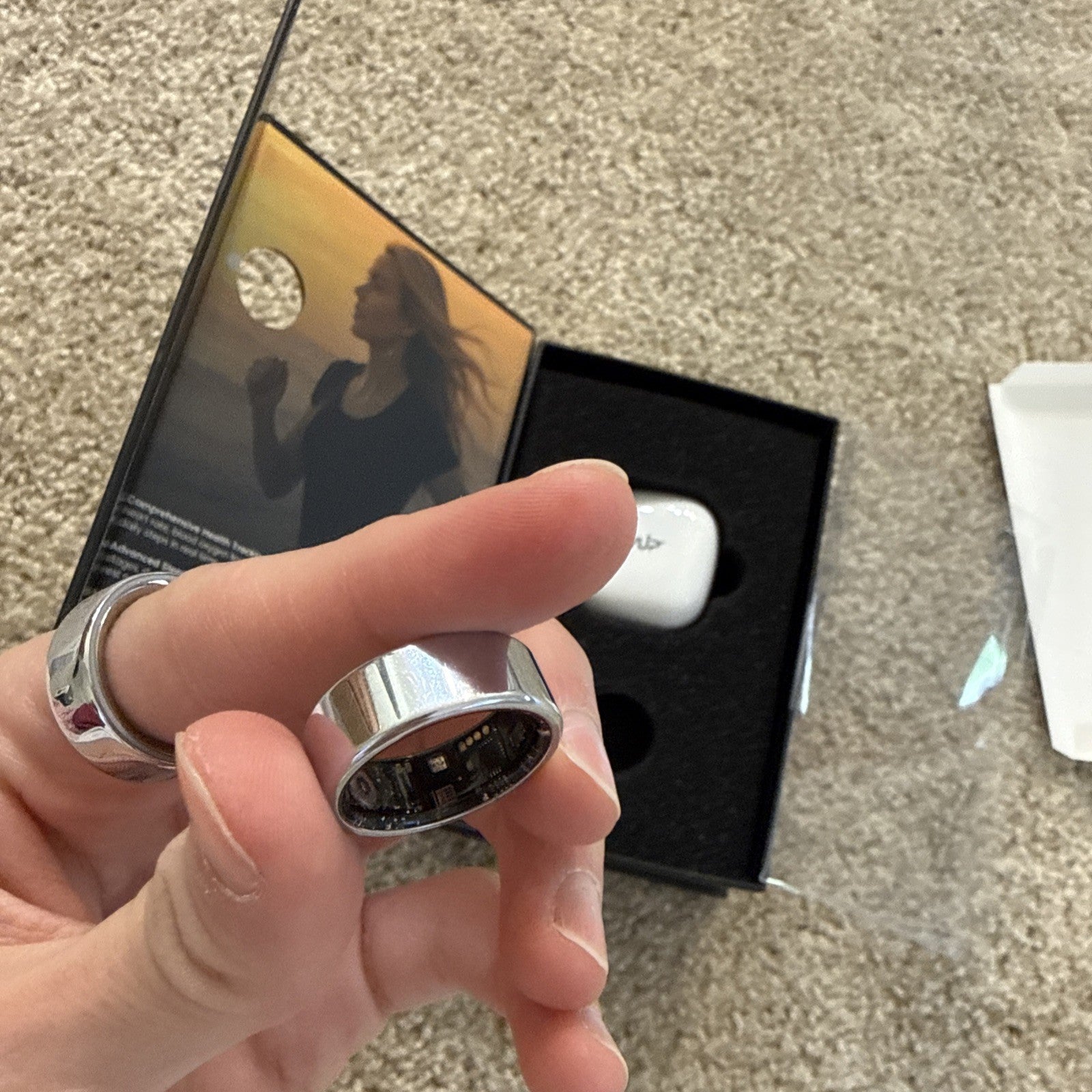 Livup Smart Ring Health Tracker Silver Size 8 Sleep Steps Heart Rate Oxygen New