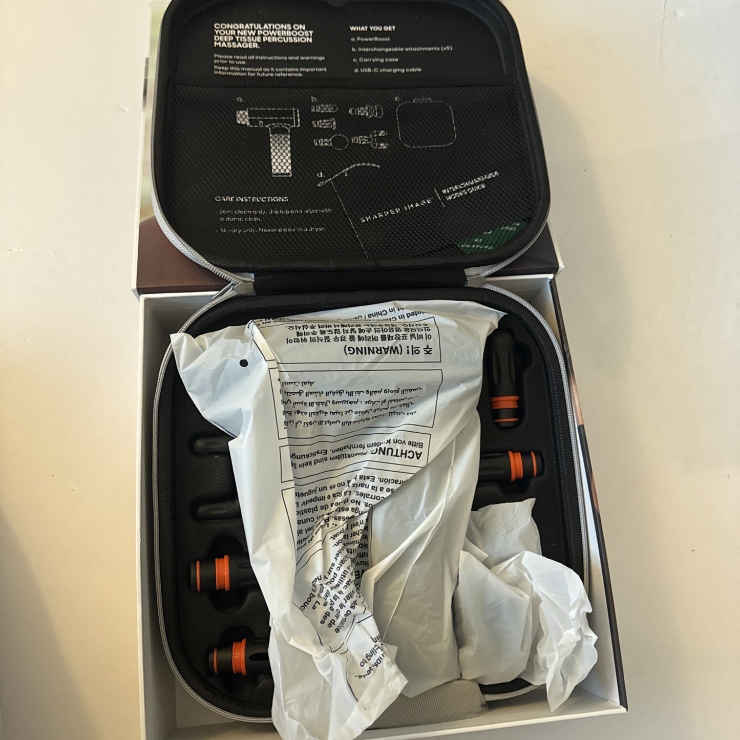 Sharper Image Powerboost Deep Tissue Percussion Massager - Black