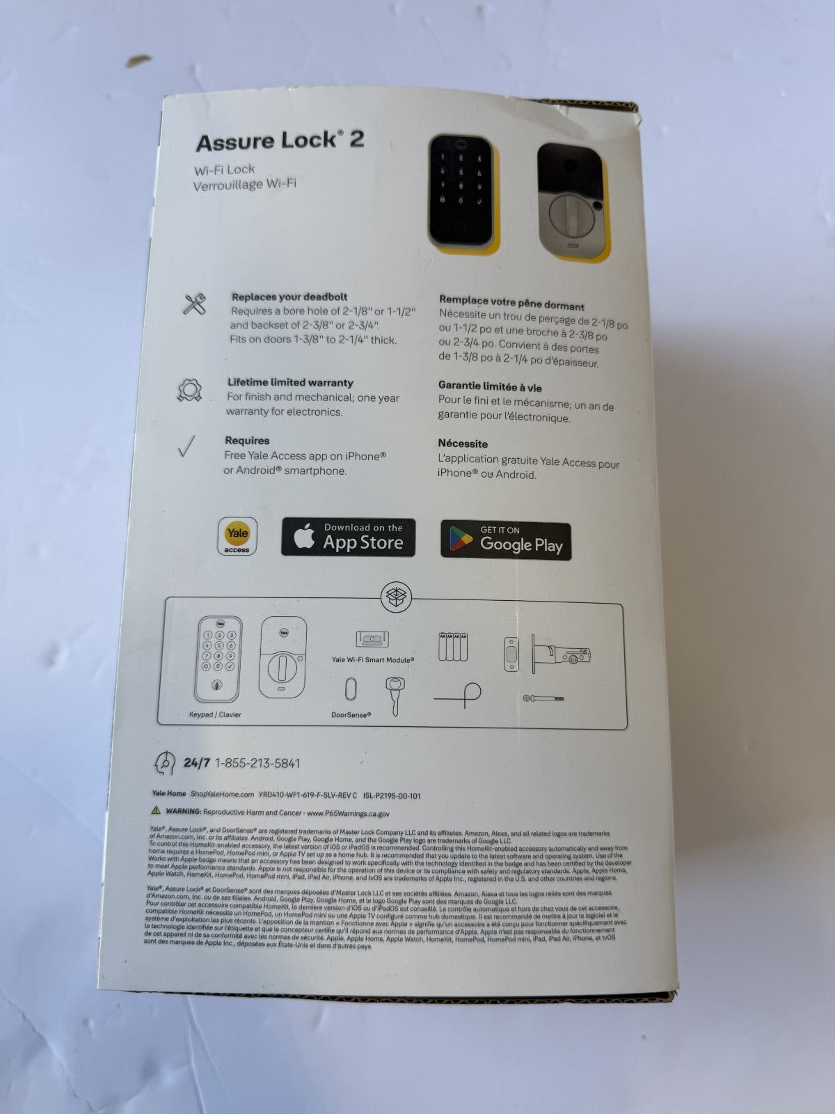 Yale Assure Lock 2 Wi-Fi Keypad Smart Lock Satin Nickel - open box