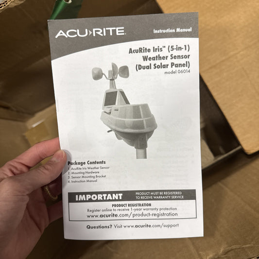 AcuRite Iris (5-in-1) Weather Sensor With mini display