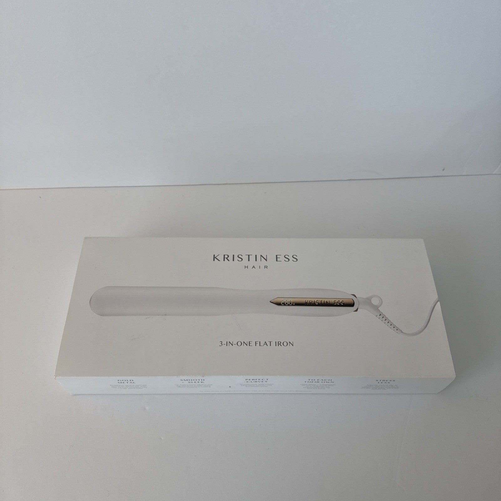 Kristin Ess Titanium Flat Iron Hair Straightener and Curler - Dual Voltage