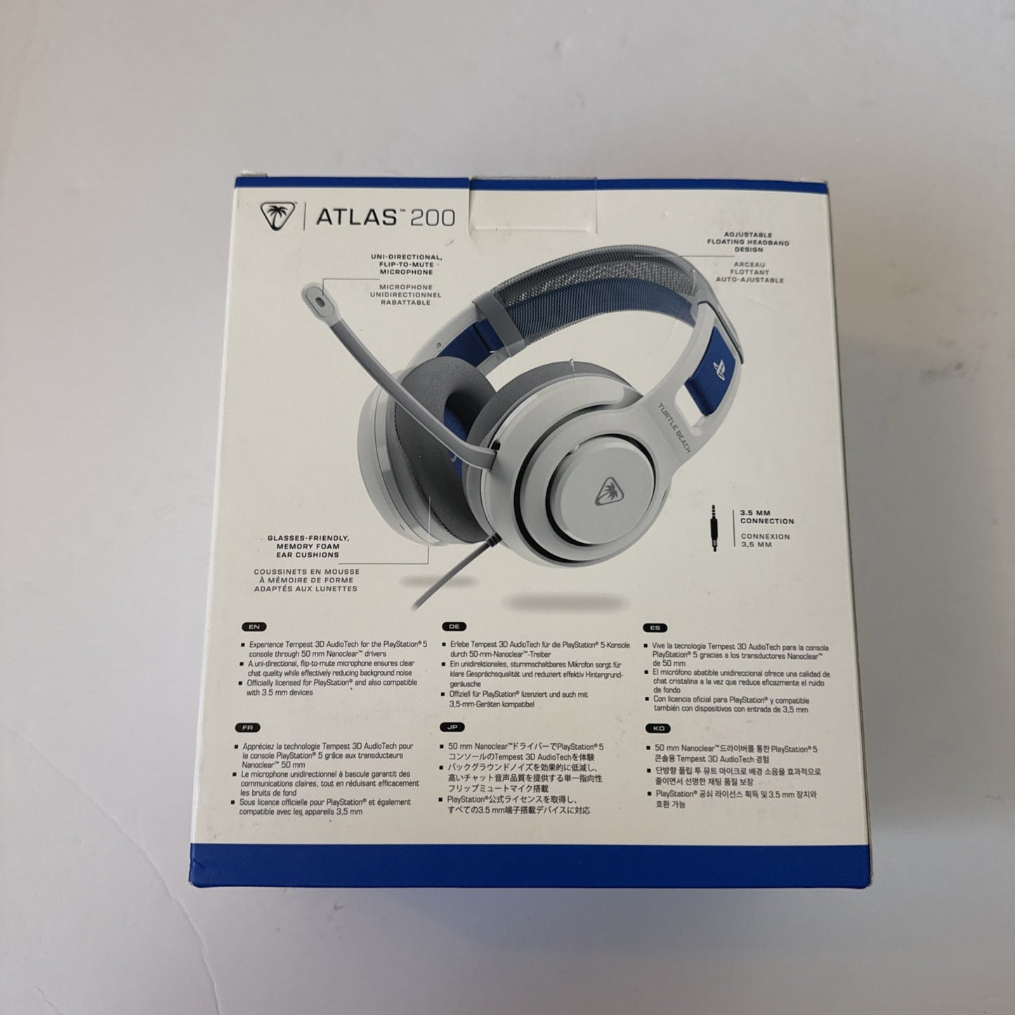 Turtle Beach Atlas 200 White Wired Gaming Headset for Sony PS5/PS4 - Brand New