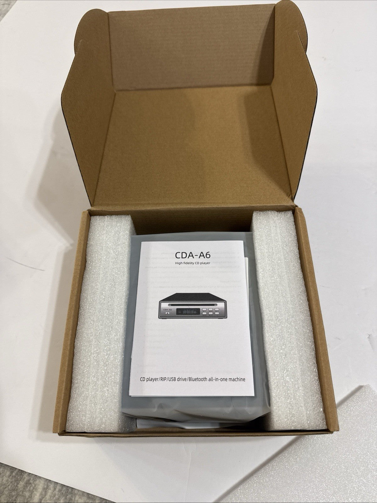 CDA-A6 Silver CD Player with hi-fi Feature, Single Disc, Home Audio