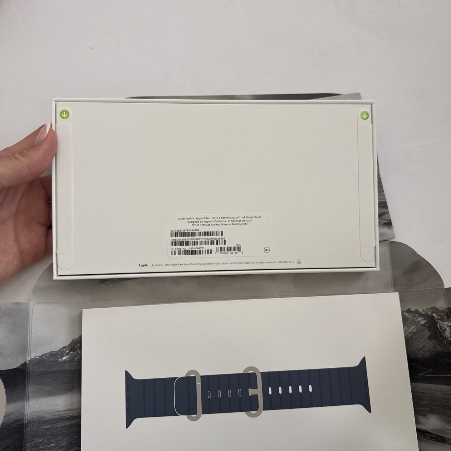 Apple Watch Ultra 3 GPS + Cell 49mm Titanium Blue Ocean One Size SEALED See Box