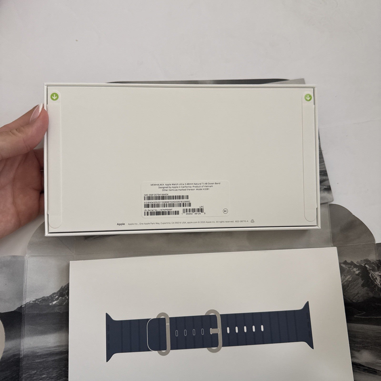 Apple Watch Ultra 3 GPS + Cell 49mm Titanium Blue Ocean One Size SEALED See Box