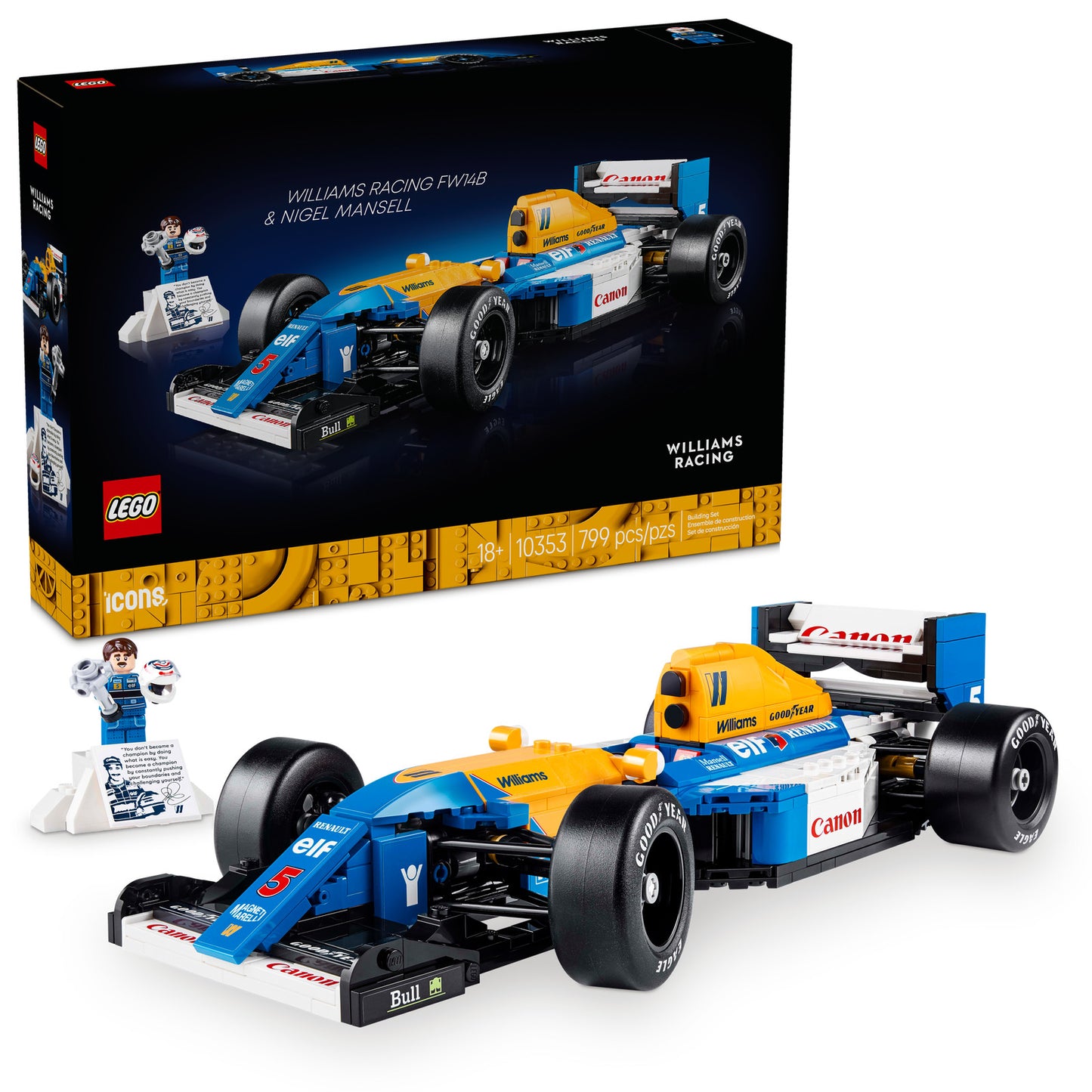 LEGO Icons: Williams Racing Fw14b & Nigel Mansell (10353)